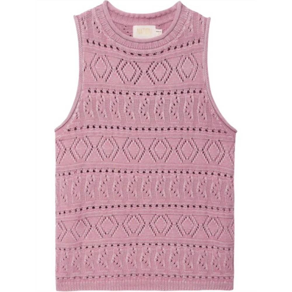 Nation LTD Lina Pointelle Top In Lilac - S - Picture 6 of 8